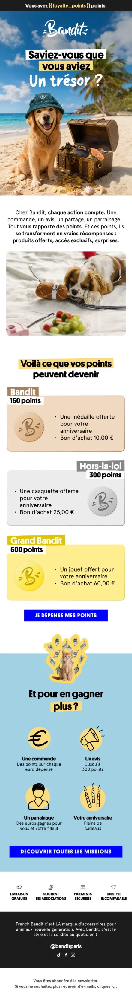 Campagne Bandit — Programme fidélité